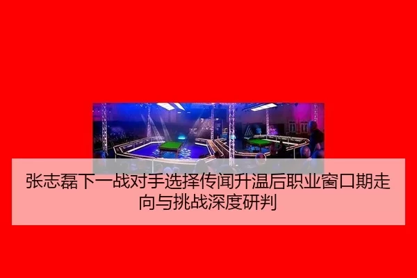 张志磊下一战对手选择传闻升温后职业窗口期走向与挑战深度研判
